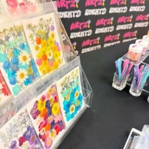 Artzi Events – Our UV resin bookmarks come with the prettiest curated fill-in bar — dried florals, fruit