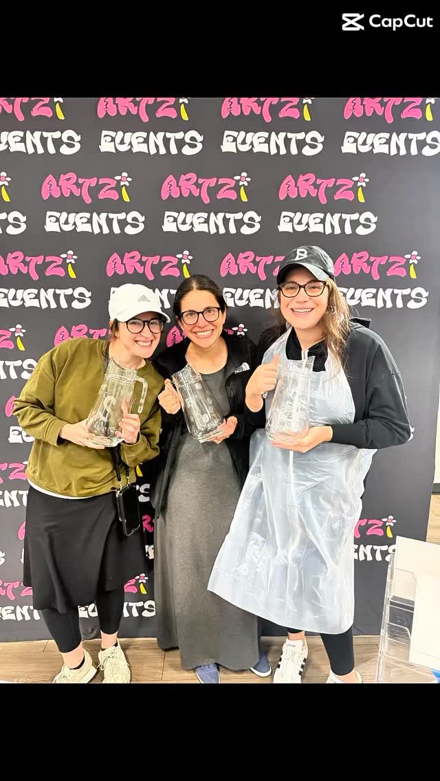 Artzi Events – Turning simple glass pitchers into beautiful personalized pieces A relaxing, creative wor