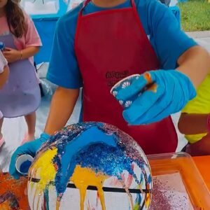 Artzi Events – There’s a reason we keep bringing this one back. Basketball paint pouring is the perfect