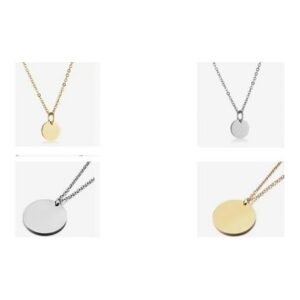 Round disc necklace