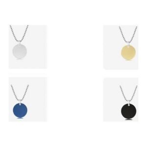 Colored disc necklace
