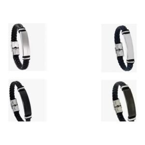 Braided men’s ID bracelet
